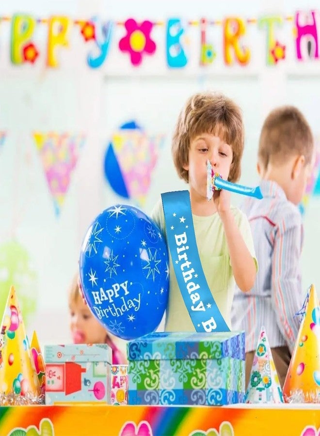 بروبسيكل وشاح عيد ميلاد للأطفال من الساتان الأزرق بتصميم تاج، إكسسوار مثالي لجلسات التصوير والاحتفالات - Image 4